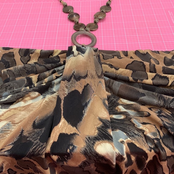 Fashion Bug Ladies Halter Top With Jewel Tie Neck size L - Picture 1 of 14